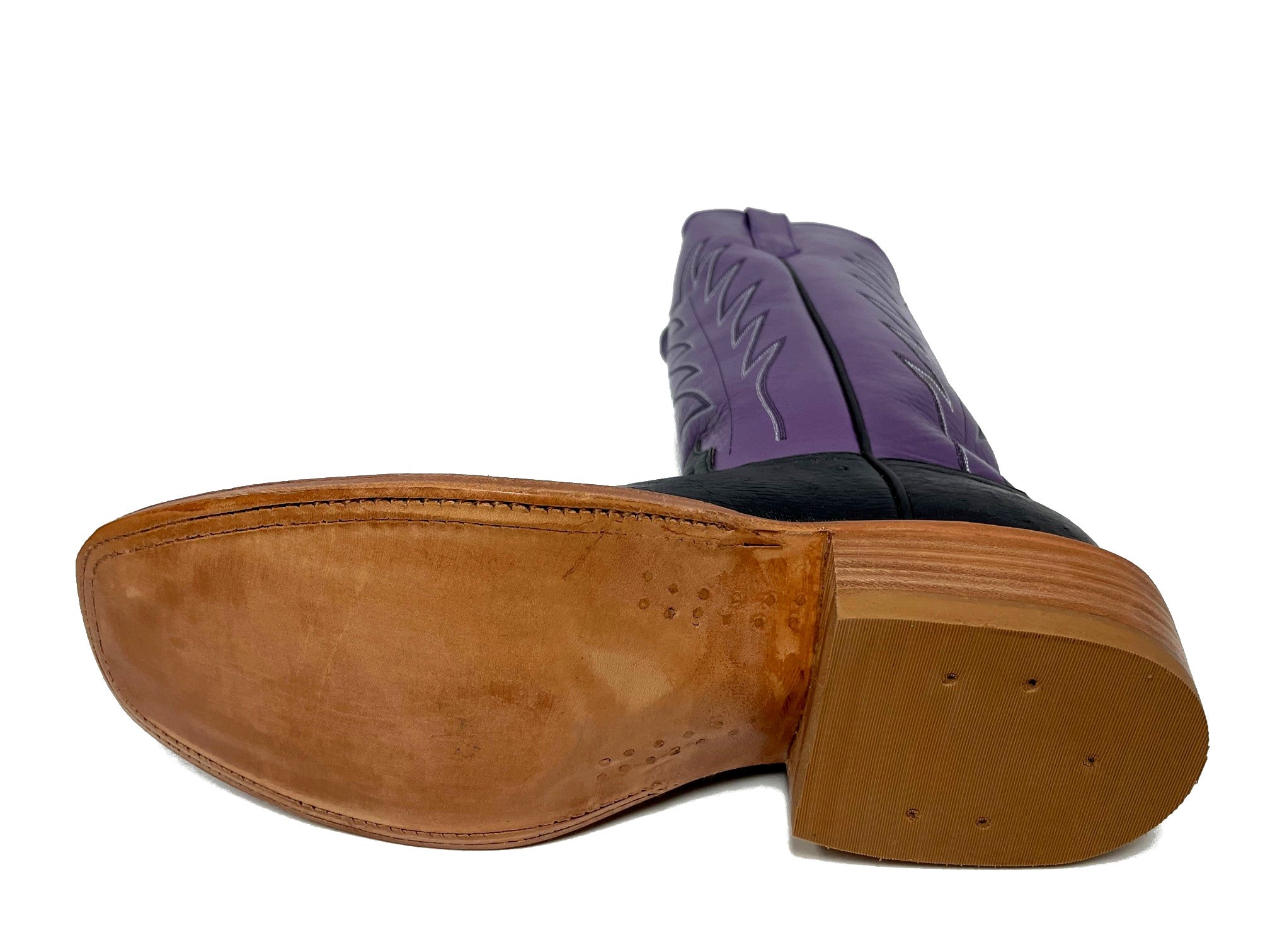 Rios of Mercedes Black & Purple Smooth Ostrich