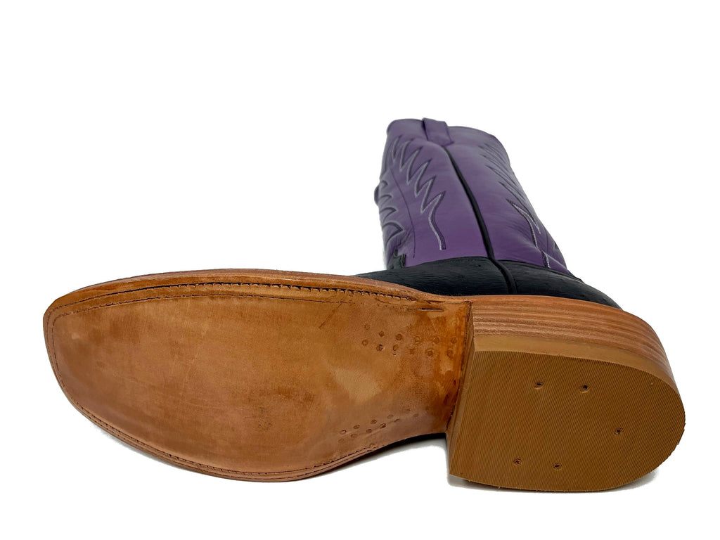 Rios of Mercedes Black & Purple Smooth Ostrich