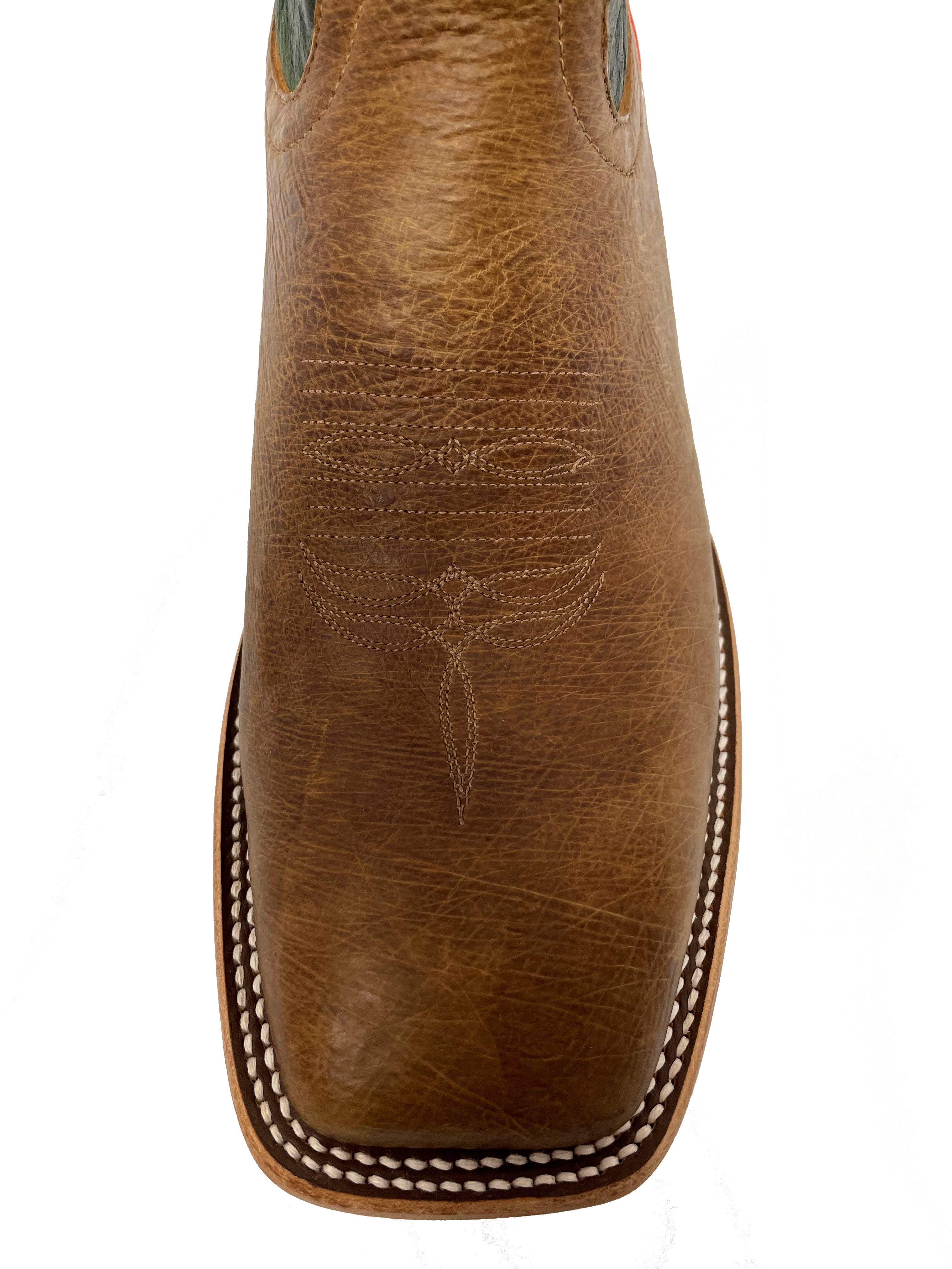 Top Hand HP8043 Men's Oryx Smooth Ostrich Cowboy Boots  Emerald Shaft, DB Toe, Leather Sole