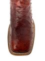 Top Hand Men's HP8027 Brandy Full Quill Ostrich Cowboy Boots  Teal Shaft, DB Toe, Leather Sole