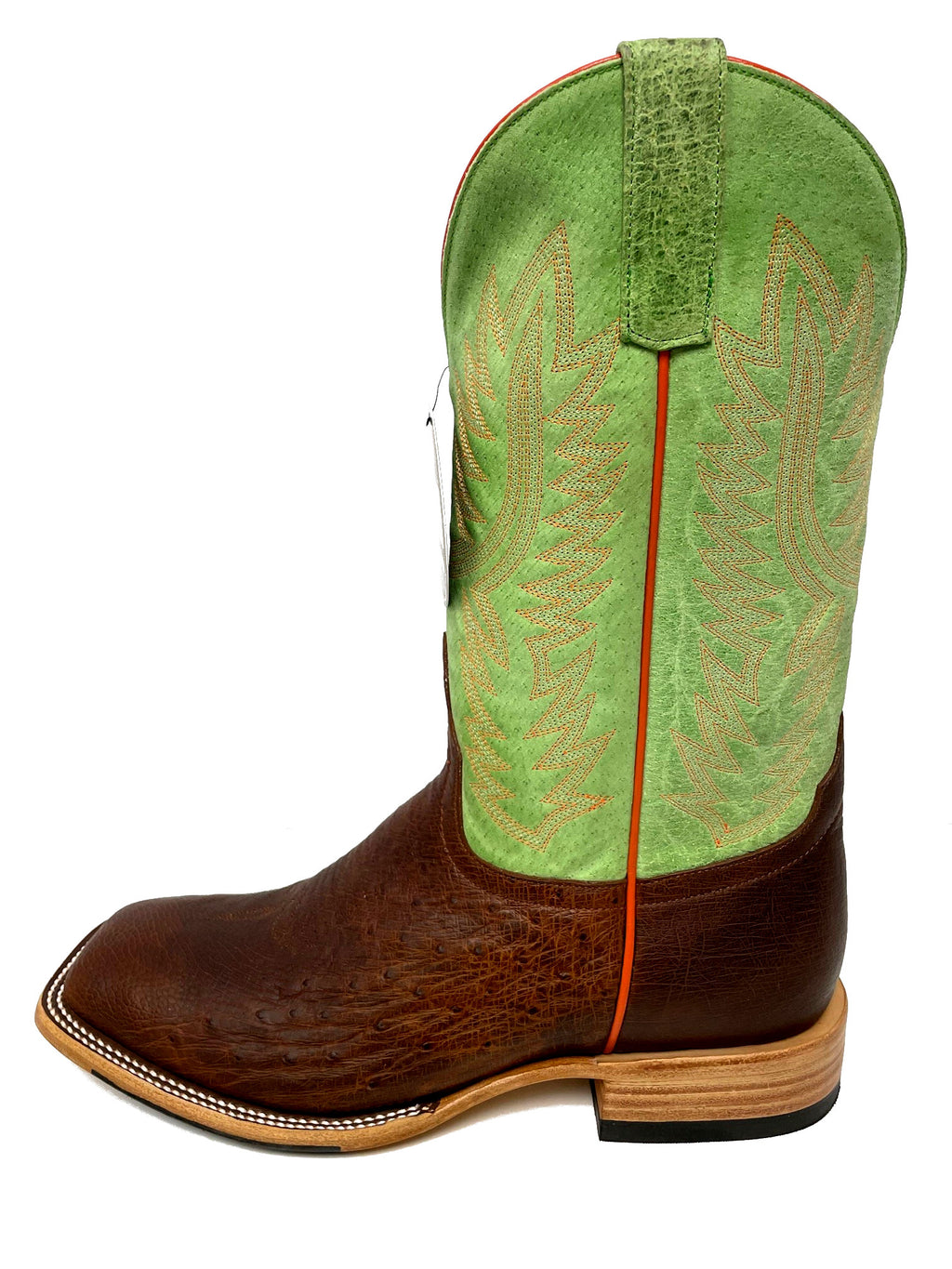 Top Hand HP8046 Men's Antique Saddle Smooth Ostrich Cowboy Boots  Kiwi Shaft, DB Toe