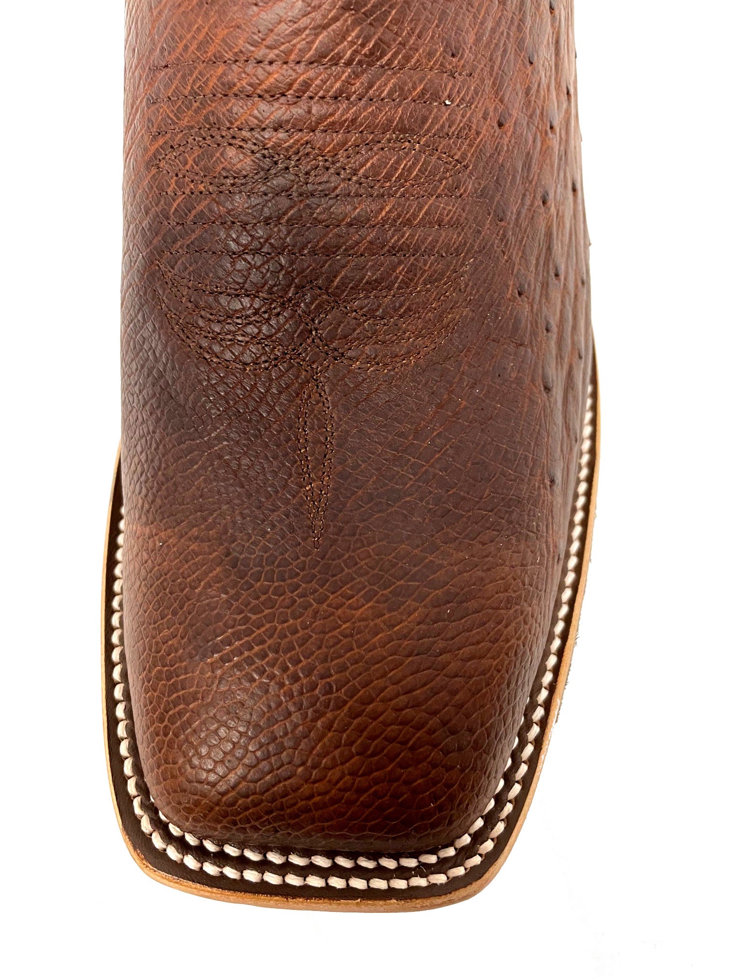 Top Hand HP8046 Men's Antique Saddle Smooth Ostrich Cowboy Boots  Kiwi Shaft, DB Toe