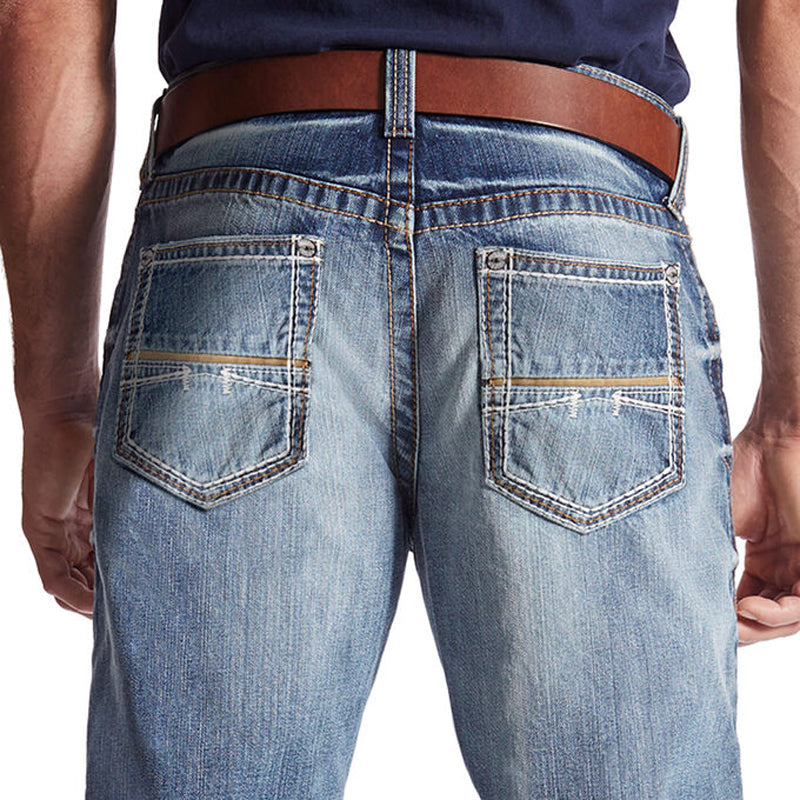 Ariat 10017511 Men's M4 Coltrane Low Rise Bootcut Jeans, Light Wash, Relaxed Fit, 100% Cotton