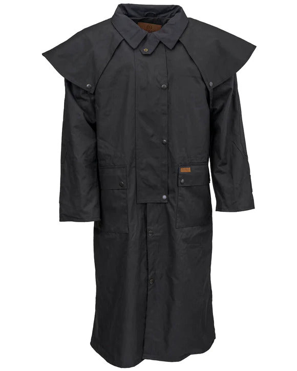 Outback Trading Co. 2042 Men's Brown Low Rider Duster  Oilskin Waterproof Full-Length Riding Coat
