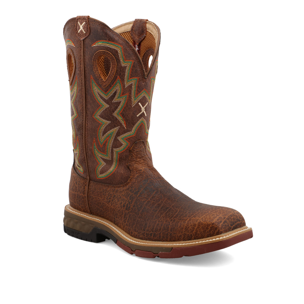 TWISTED X MEN'S TAN WESTERN WORK BOOTS - COMPOSITE TOE