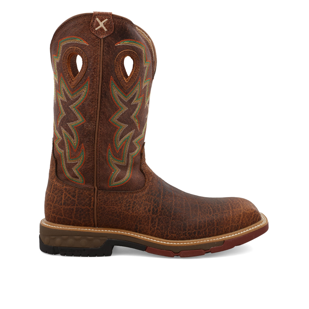 TWISTED X MEN'S TAN WESTERN WORK BOOTS - COMPOSITE TOE
