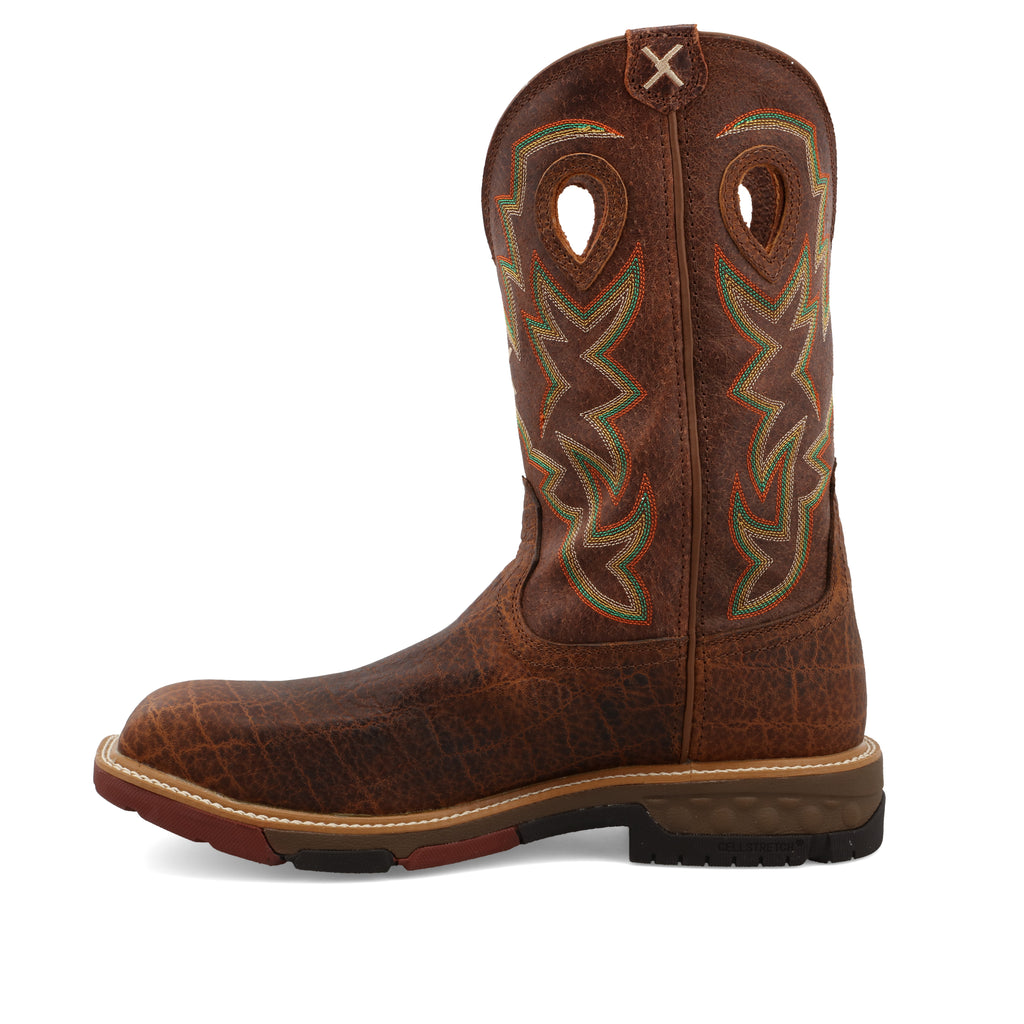 TWISTED X MEN'S TAN WESTERN WORK BOOTS - COMPOSITE TOE