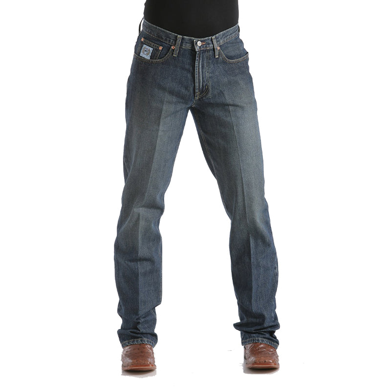 Cinch MB92834013 Men's White Label Relaxed Fit Jeans  Medium Stonewash, Mid Rise, Straight Leg