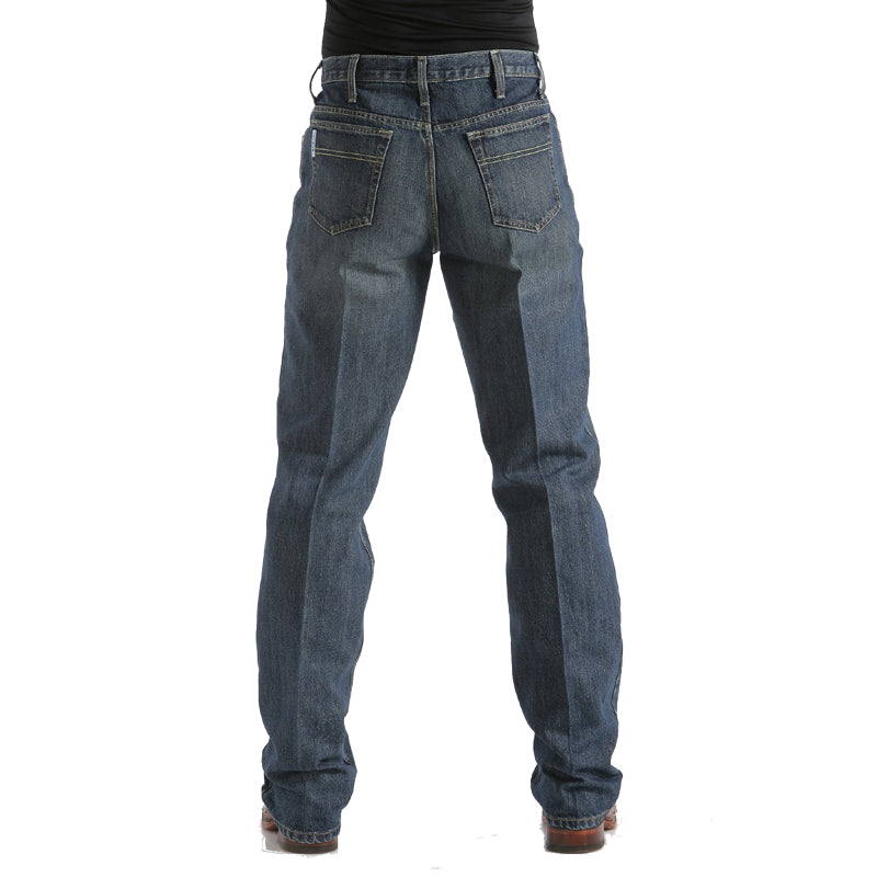 Cinch MB92834013 Men's White Label Relaxed Fit Jeans  Medium Stonewash, Mid Rise, Straight Leg