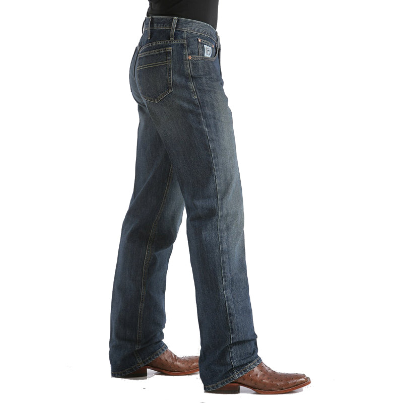 Cinch MB92834013 Men's White Label Relaxed Fit Jeans  Medium Stonewash, Mid Rise, Straight Leg