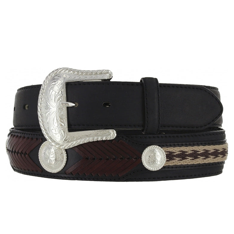 TONY LAMA 7233L MEN'S THE DUKE HORSEHAIR WESTERN LEATHER BELT