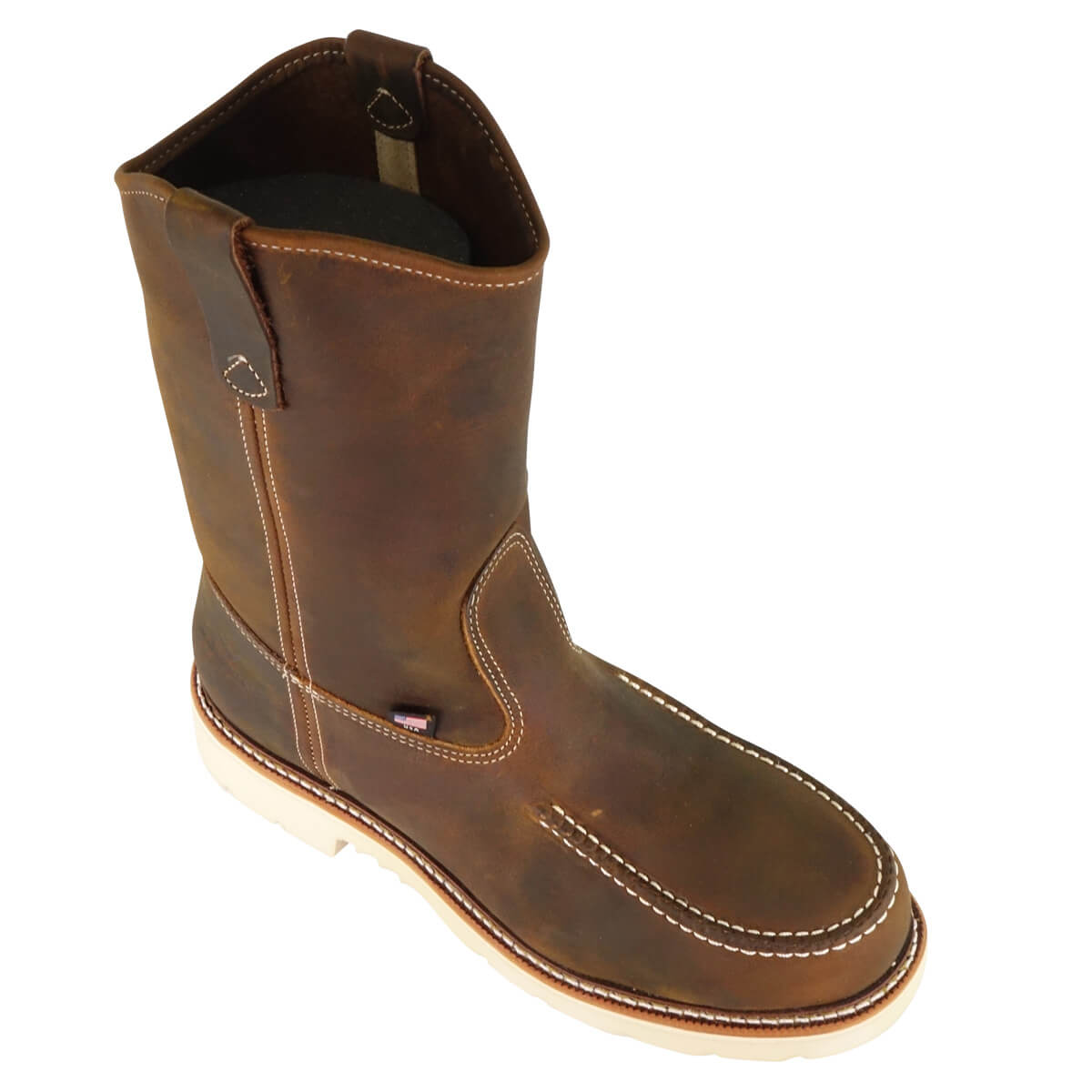 Thorogood 804-3311 Men's 11-inch Steel Toe Wellington Work Boots  Slip-Resistant, Pull-On Style