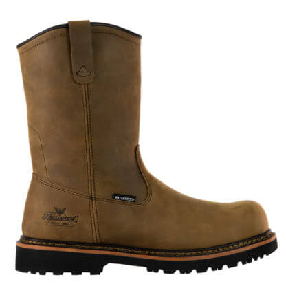 Thorogood 804-3239 Men's 11-inch Waterproof Wellington Work Boots  Safety Toe, Crazyhorse Leather