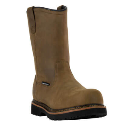 Thorogood 804-3239 Men's 11-inch Waterproof Wellington Work Boots  Safety Toe, Crazyhorse Leather