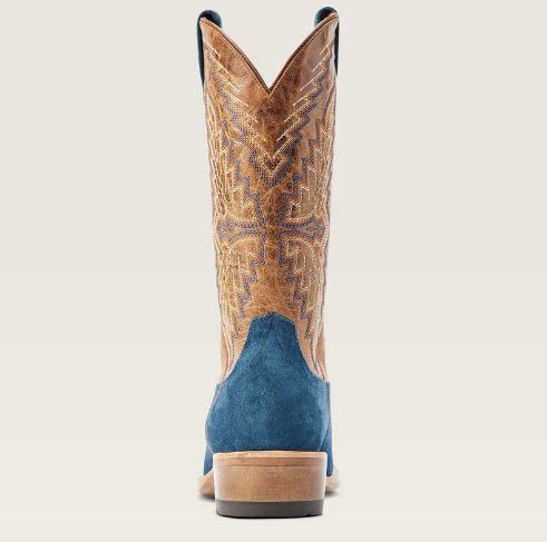 Ariat 10044550 Men's Futurity Showman Western Boots, Stone Blue Roughout, Cutter Toe, ATS