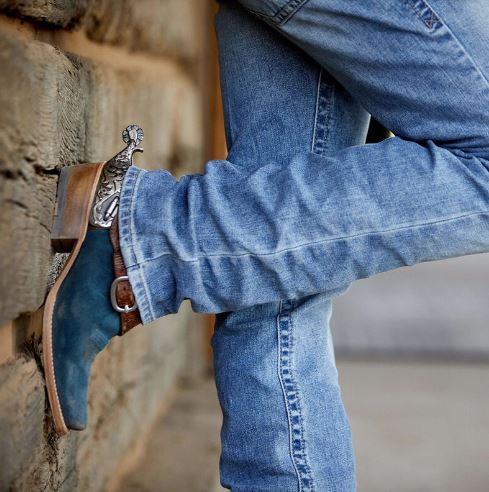Ariat 10044550 Men's Futurity Showman Western Boots, Stone Blue Roughout, Cutter Toe, ATS
