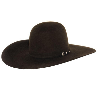 Rodeo King 30X Open Crown Men's Chocolate Felt Cowboy Hat  30X Construction, 4.5 Brim