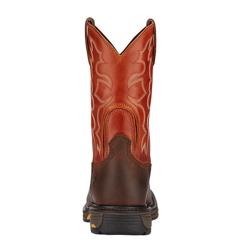 Ariat 10005888 Men's WorkHog Work Boots, Dark Earth, Soft Toe, Full-Grain Leather, Slip-Resistant