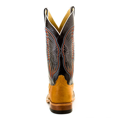 Anderson Bean S3007 Men's Cowboy Boots, Rust Burnished Crazy Horse, Essex Blue Top, Hybrid Sole