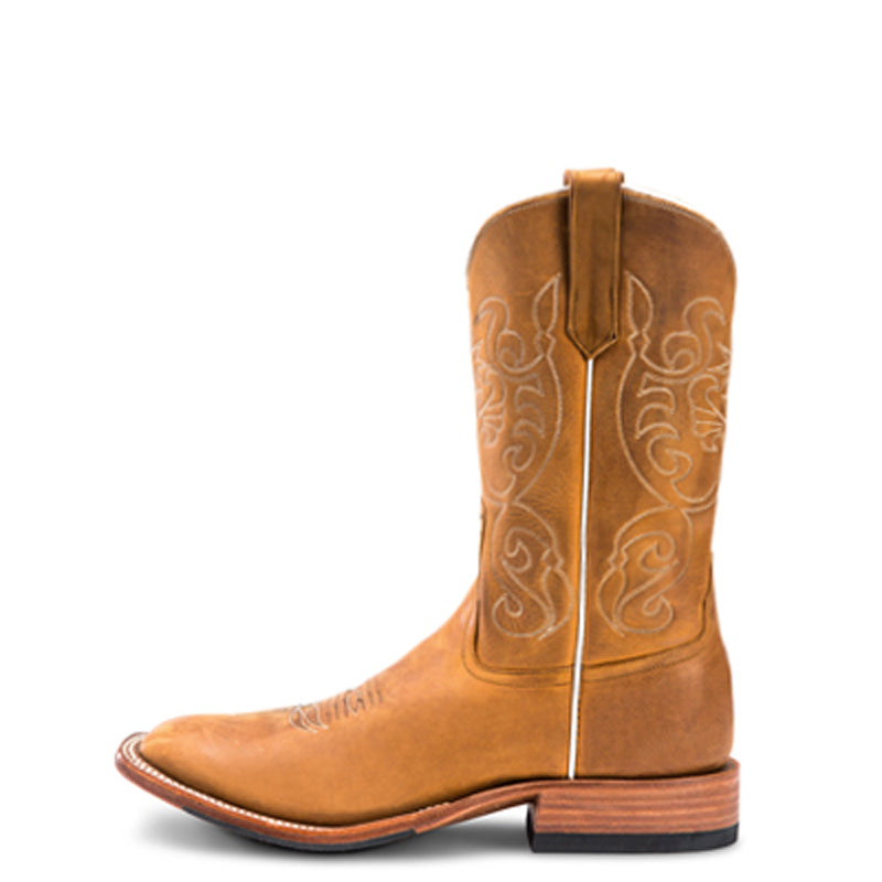 Rios of Mercedes R9002 Men's 11-inch Rust Burnished Crazyhorse Cowboy Boots - DWS, Hybrid Sole