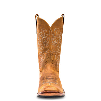 Rios of Mercedes R9002 Men's 11-inch Rust Burnished Crazyhorse Cowboy Boots - DWS, Hybrid Sole