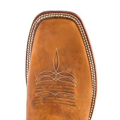 Rios of Mercedes R9002 Men's 11-inch Rust Burnished Crazyhorse Cowboy Boots - DWS, Hybrid Sole