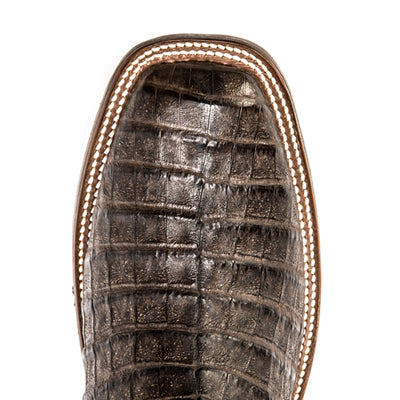 Rios of Mercedes R9018 Women's Chocolate Caiman Belly & Toast Remuda Cowboy Boots - Hybrid Sole