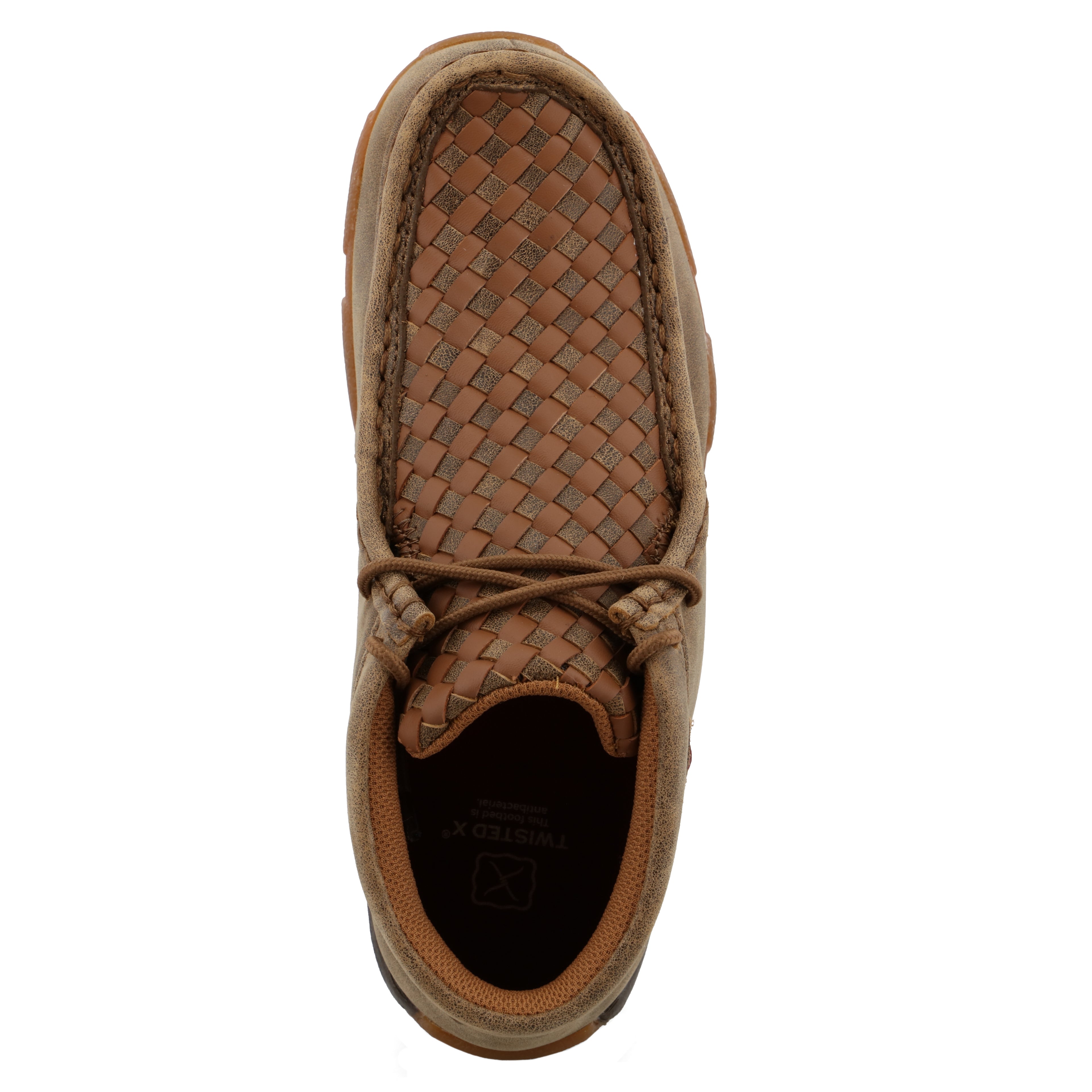 Twisted X YDM0030 Kids Basket Weave Chukka Driving Moc - Bomber & Tan, Full-Grain Leather, Moc Toe