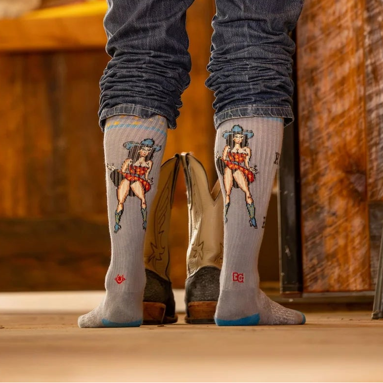 LUCKY CHUCK BAD COWGIRL CO 12220 SOCKS