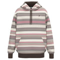 HOOEY HH2614CRPR MEN'S LEGENDARY CREAM/BROWN WITH RED STRIPES PULLOVER HOODY