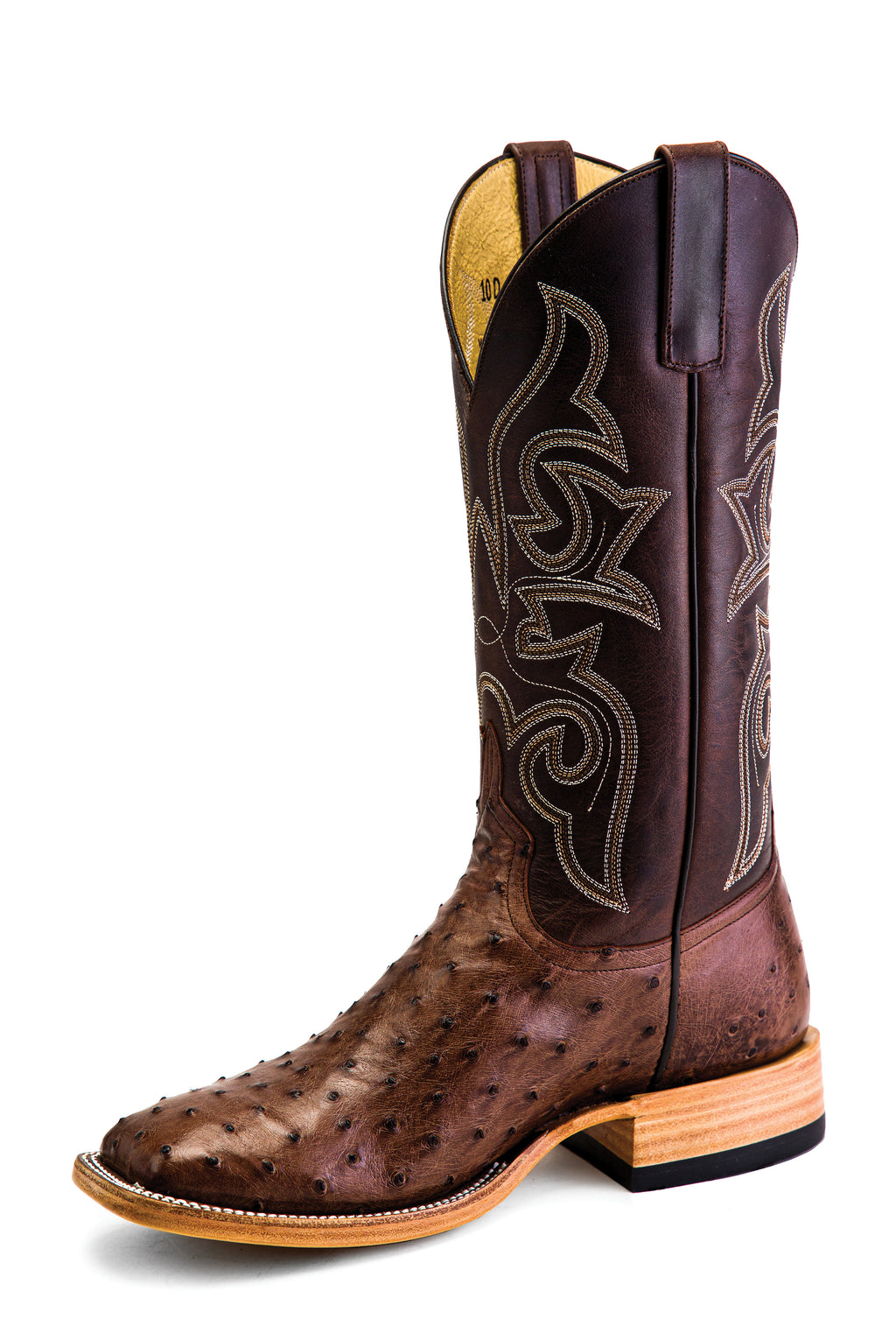 Top Hand HP8001 Men's Kango Tobacco Full Quill Ostrich Cowboy Boots  Chocolate Pull Up, DB Toe