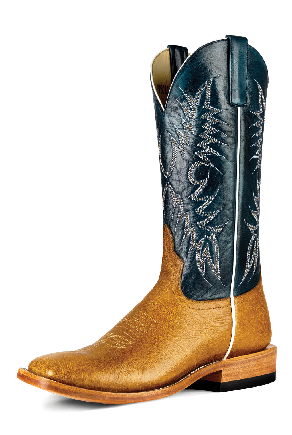 Top Hand HP8011 Men's Antique Saddle Smooth Ostrich Cowboy Boots  Blue Kombat Shaft, DB Toe