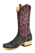 Horse Power HP9536 Men's Gray Carpincho Cowboy Boots - Purple Explosion Top, Narrow Square Toe