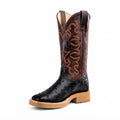 TOP HAND BY HORSEPOWER HPC501 MEN'S BLACK FULL QUILL OSTRICH BOOT
