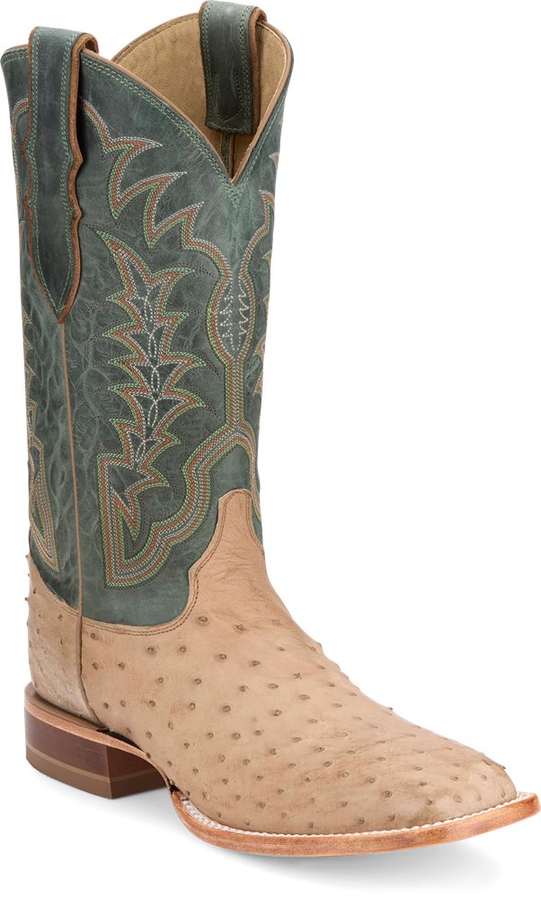 JUSTIN JE8173 TAN FULL QUILL OSTRICH