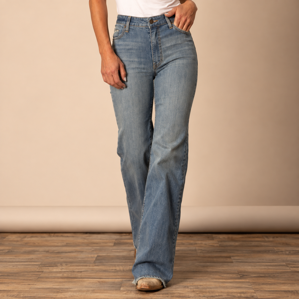 KIMES RANCH OLIVIA LIGHT WOMEN'S HIGH-RISE WIDE LEG JEANS