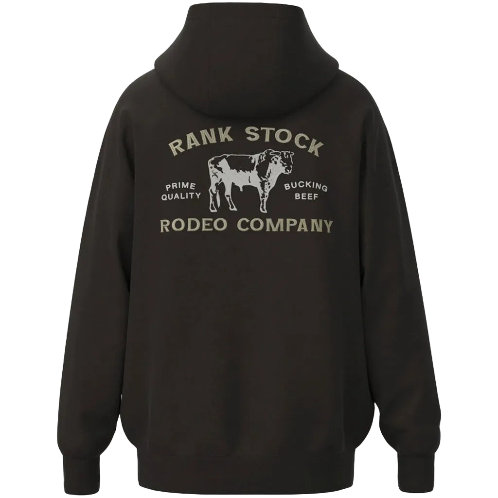 HOOEY RH2602DKBR MEN'S CHARBRAY RANK STOCK PULLOVER HOODY