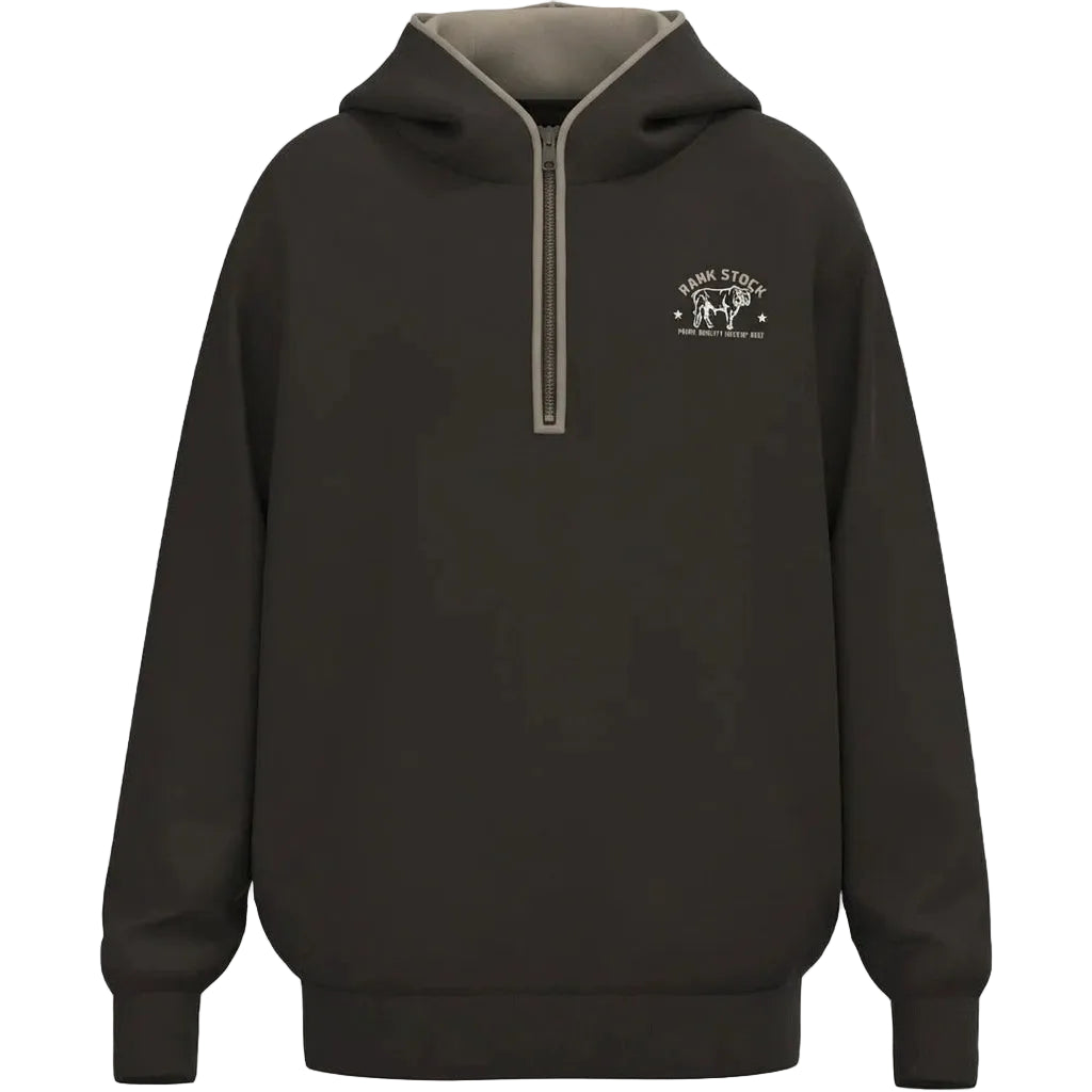 HOOEY RH2602DKBR MEN'S CHARBRAY RANK STOCK PULLOVER HOODY