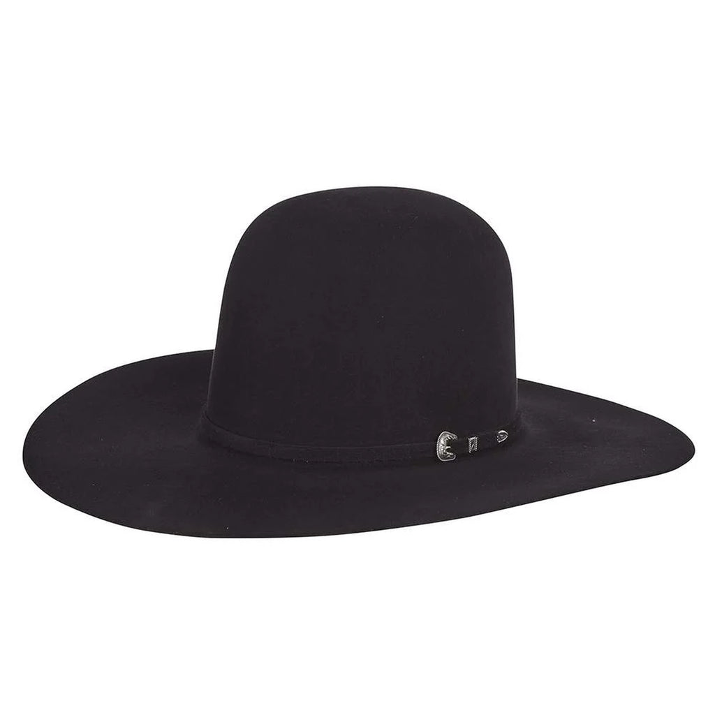 RODEO KING 30X BLACK OPEN CROWN 4.5" BRIM FELT COWBOY HAT