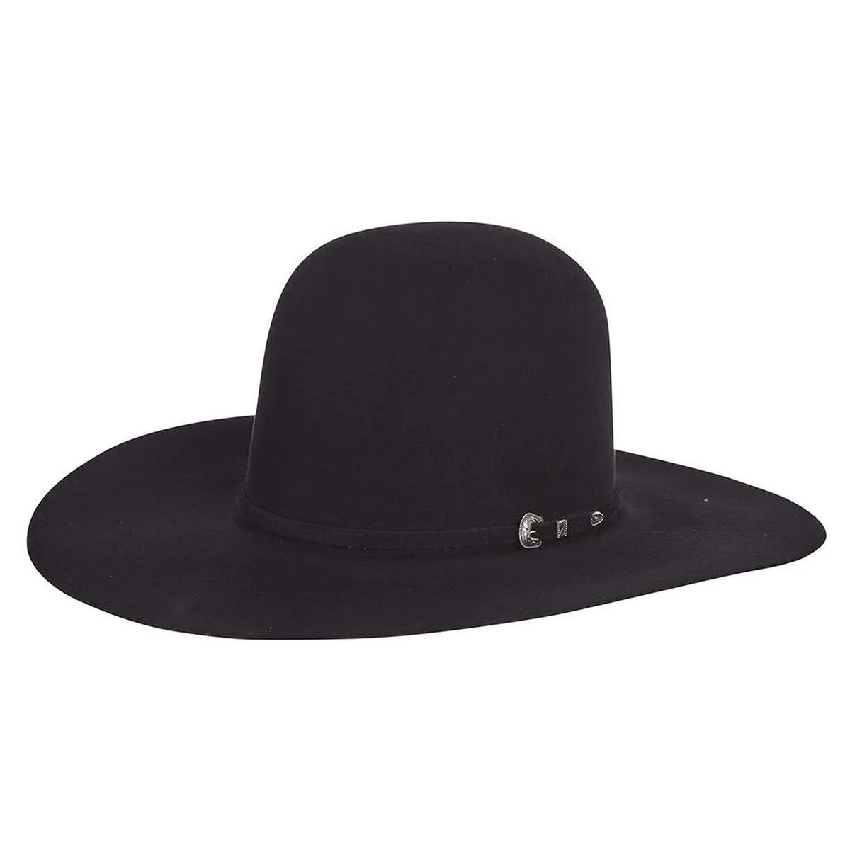 RODEO KING 30X BLACK OPEN CROWN 4.5" BRIM FELT COWBOY HAT