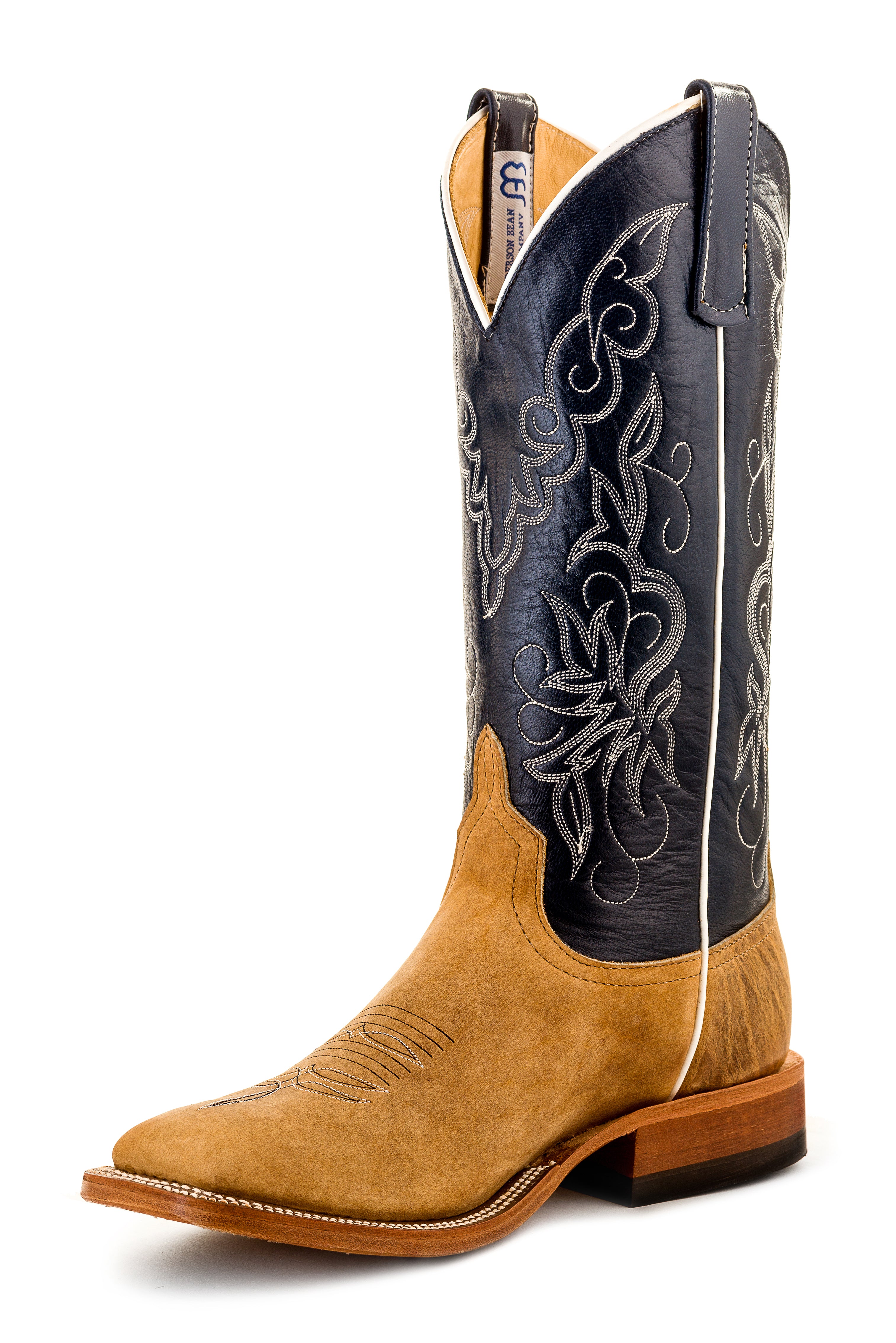 Anderson Bean S1107 Women's Distressed American Bison Cowboy Boots, Regal Top, Leather Sole