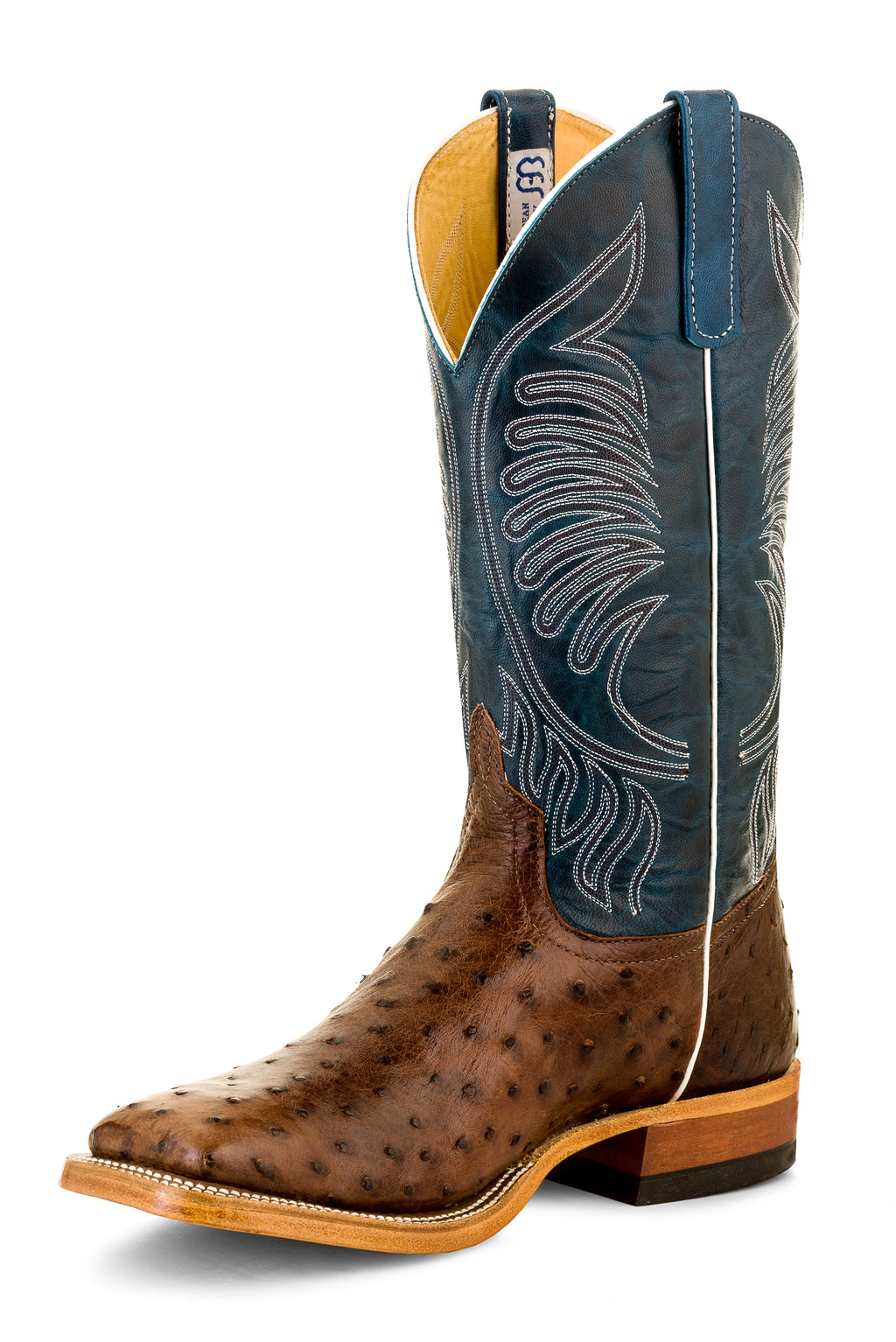 ANDERSON BEAN S3004 WOMEN'S KANGO TABAC MAD DOG FULL QUILL OSTRICH COWBOY BOOT