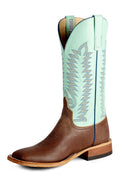 Anderson Bean Men's S5001 Chocolate Shrunken Shoulder Cowboy Boots - Mint Glove Top, DB Toe, AB Heel