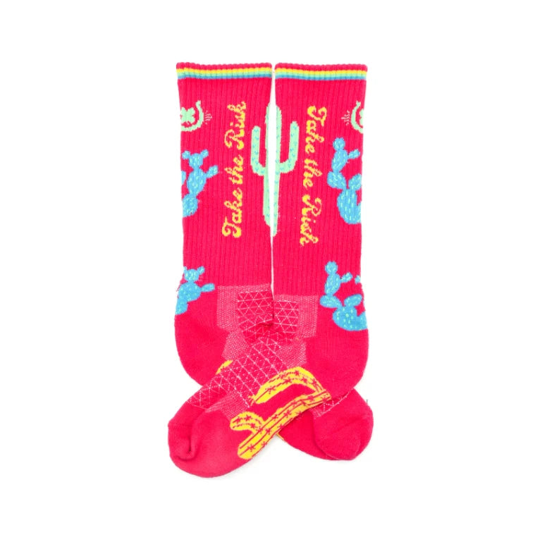 LUCKY CHUCK HOT PINK TAKE THE RISK 12141 SOCKS