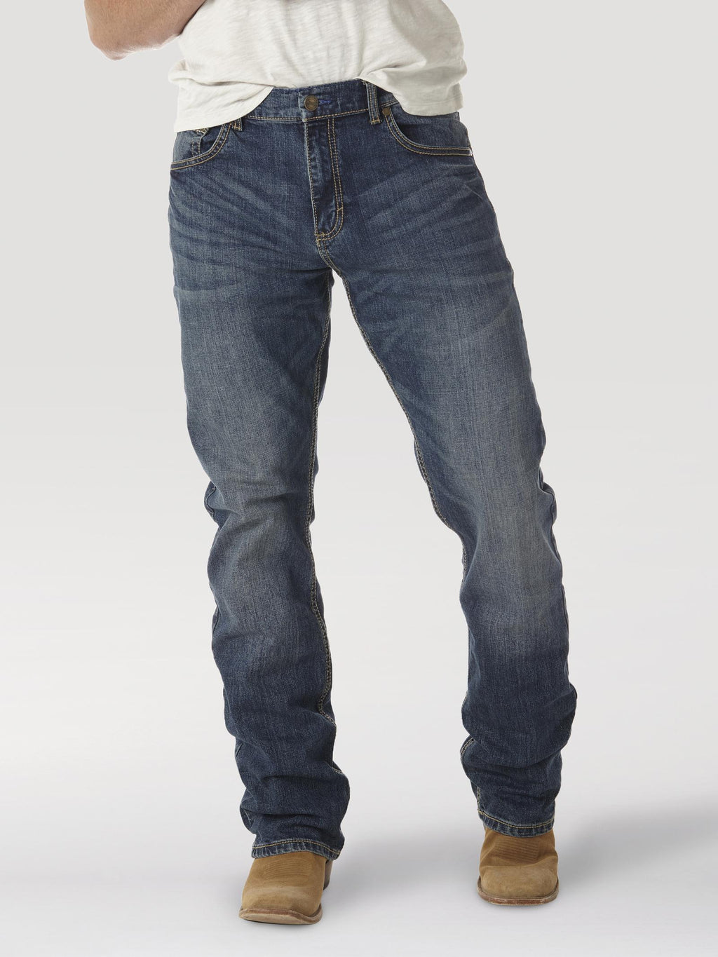 Wrangler WLT77LY Men's Retro Slim Fit Bootcut Jeans  Low Rise, Classic 5-Pocket, Cotton Denim