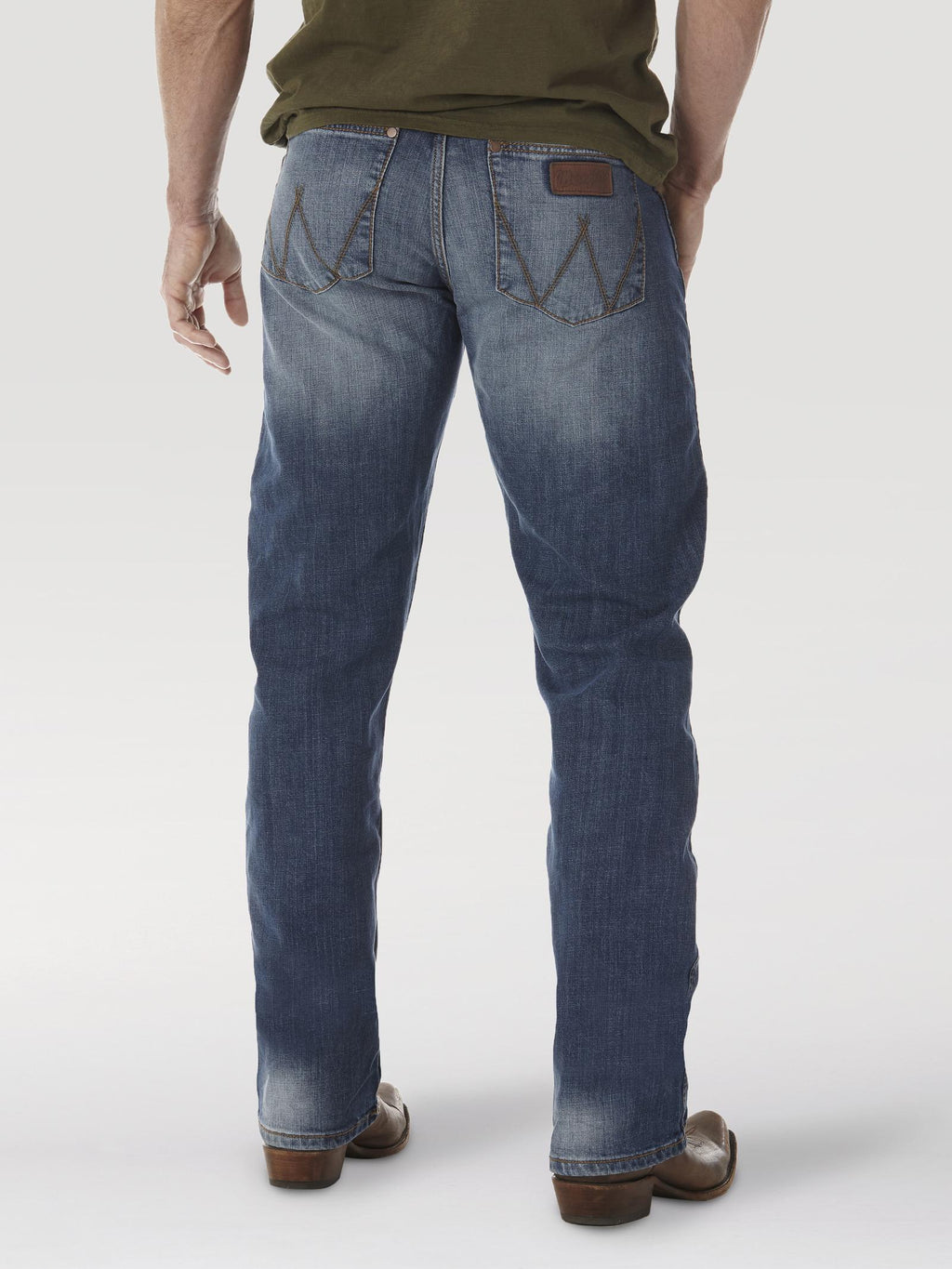 Wrangler WLT88CW Men's Retro Slim Fit Straight Leg Jeans - Cottonwood, Low Rise, Cotton Denim