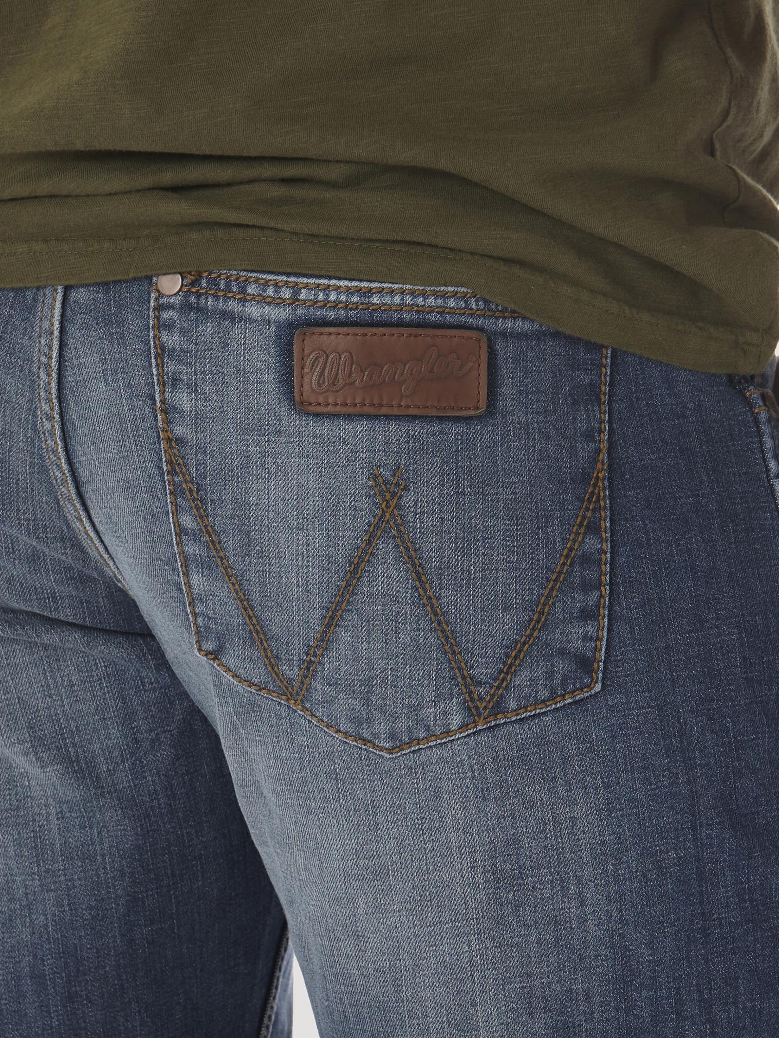 Wrangler WLT88CW Men's Retro Slim Fit Straight Leg Jeans - Cottonwood, Low Rise, Cotton Denim