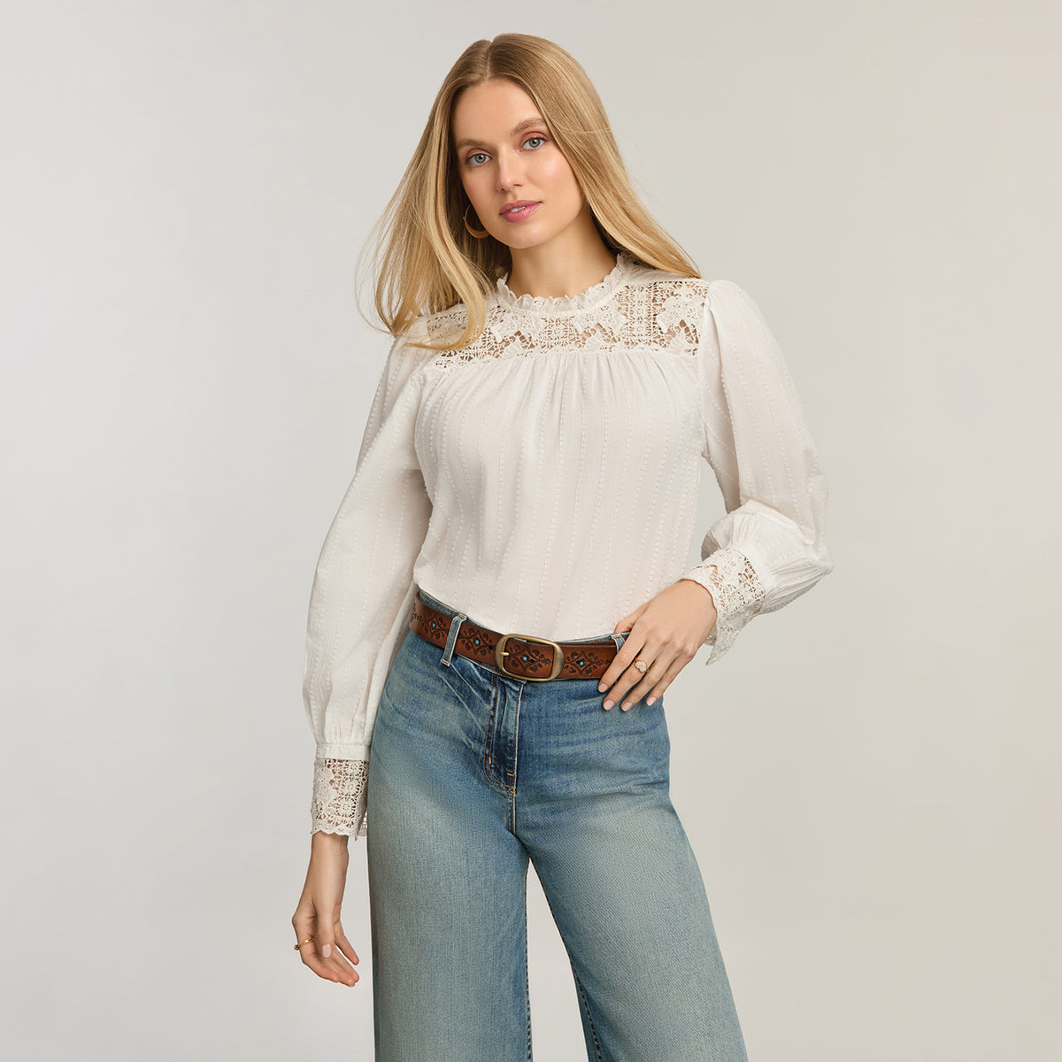 BRIGHTON B60585 LADIES BLUE NESSA BELT