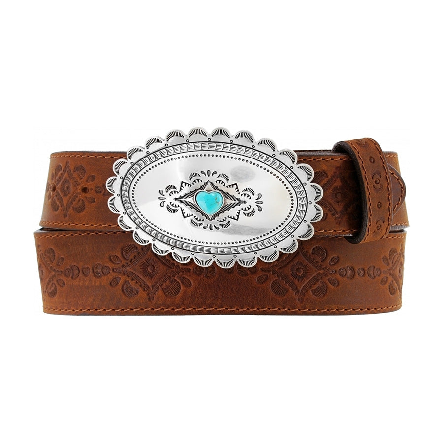 JUSTIN C21369 LADIES NAVAJO HEART LEATHER BELT