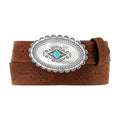 JUSTIN C21369 LADIES NAVAJO HEART LEATHER BELT
